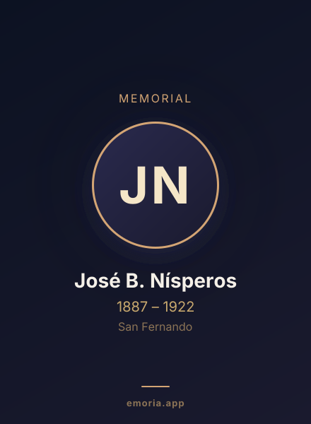 Memorial portrait of José B. Nísperos