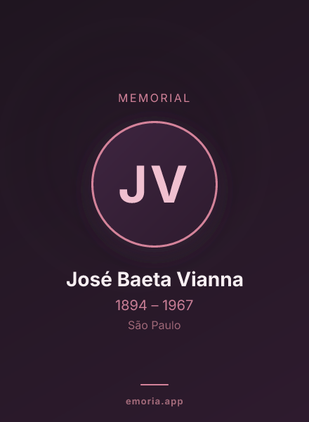 Memorial portrait of José Baeta Vianna