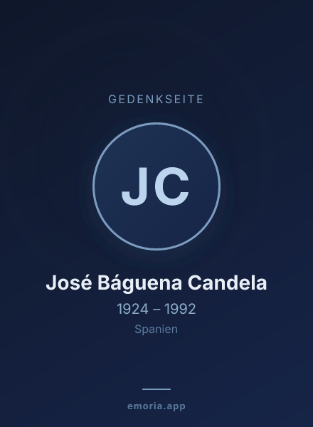 Gedenkportrait von José Báguena Candela