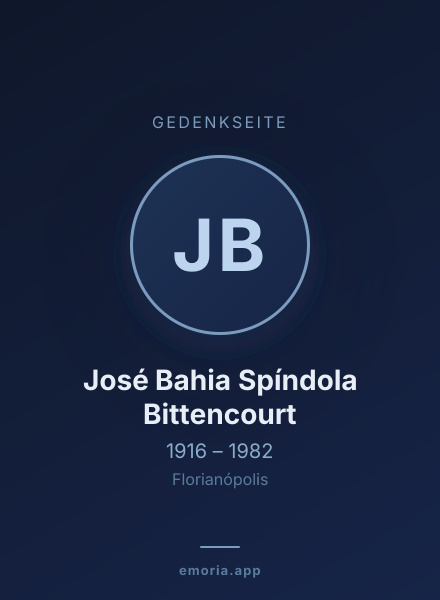 Gedenkportrait von José Bahia Spíndola Bittencourt