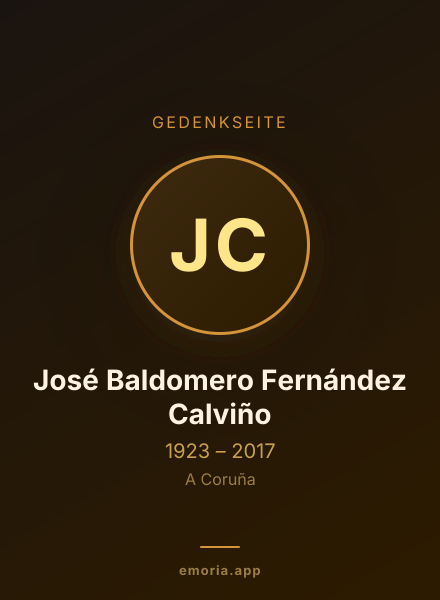 Gedenkportrait von José Baldomero Fernández Calviño