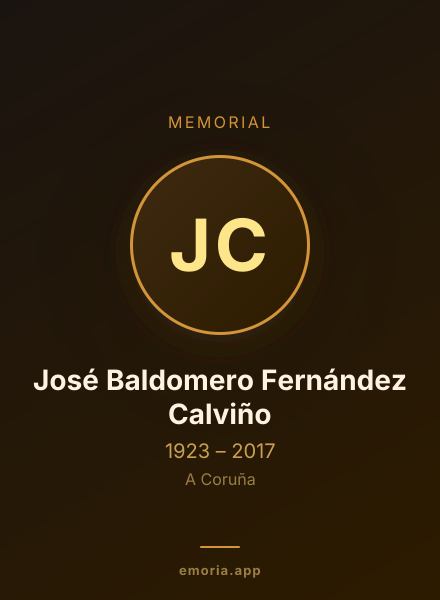 Memorial portrait of José Baldomero Fernández Calviño