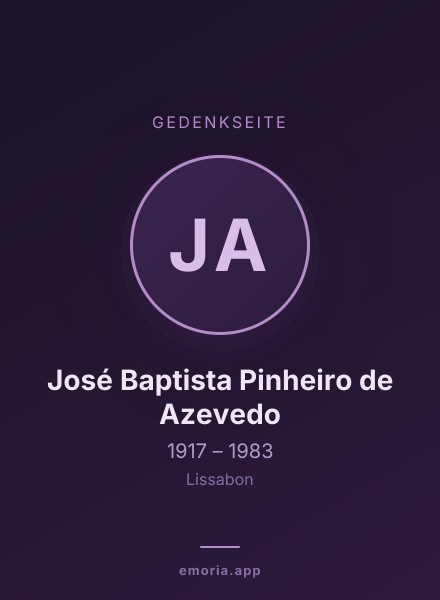 Gedenkportrait von José Baptista Pinheiro de Azevedo