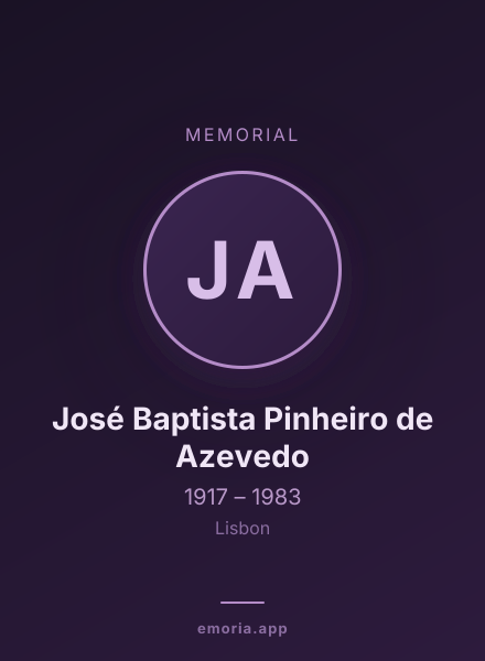 Memorial portrait of José Baptista Pinheiro de Azevedo