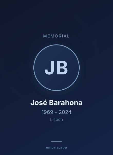 Memorial portrait of José Barahona