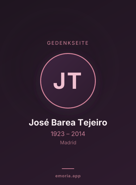 Gedenkportrait von José Barea Tejeiro