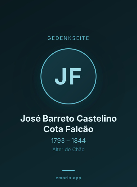 Gedenkportrait von José Barreto Castelino Cota Falcão