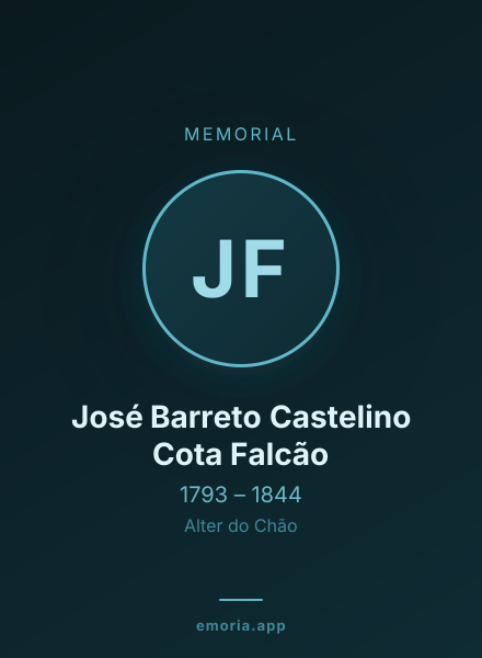 Memorial portrait of José Barreto Castelino Cota Falcão