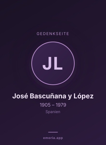 Gedenkportrait von José Bascuñana y López