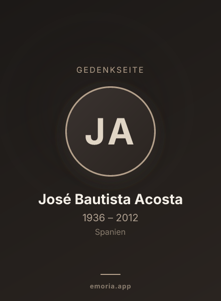 Gedenkportrait von José Bautista Acosta