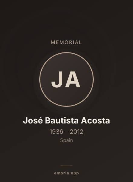 Memorial portrait of José Bautista Acosta