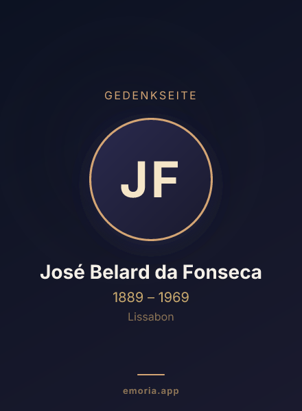Gedenkportrait von José Belard da Fonseca