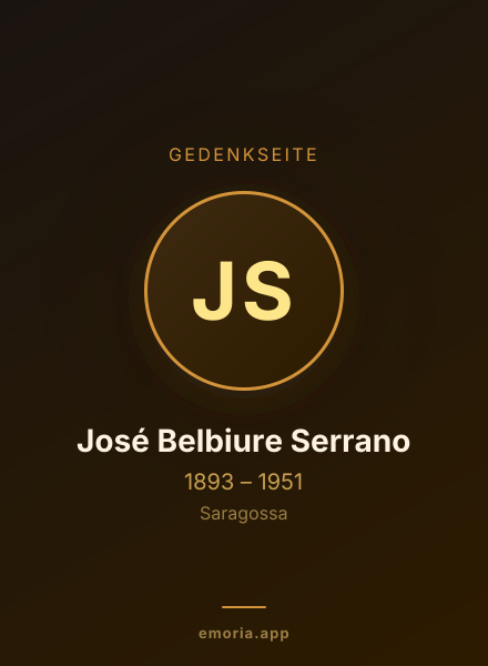 Gedenkportrait von José Belbiure Serrano