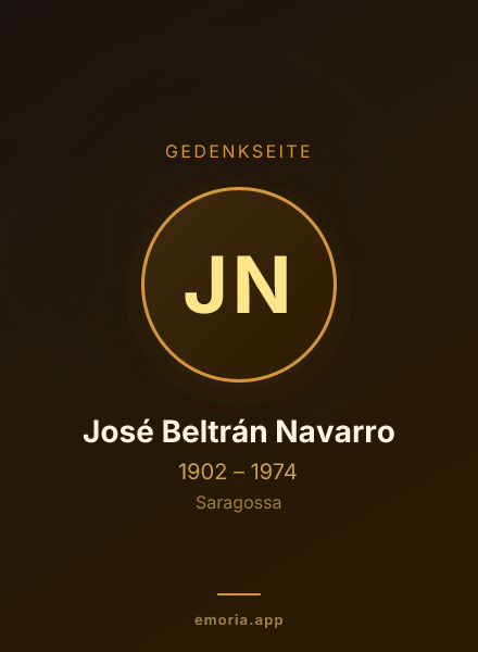 Gedenkportrait von José Beltrán Navarro
