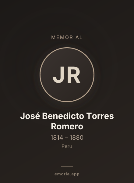 Memorial portrait of José Benedicto Torres Romero