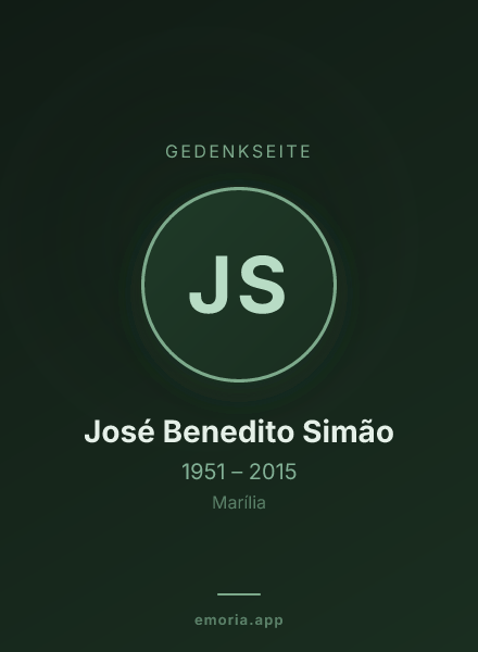 Gedenkportrait von José Benedito Simão