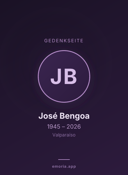 Gedenkportrait von José Bengoa