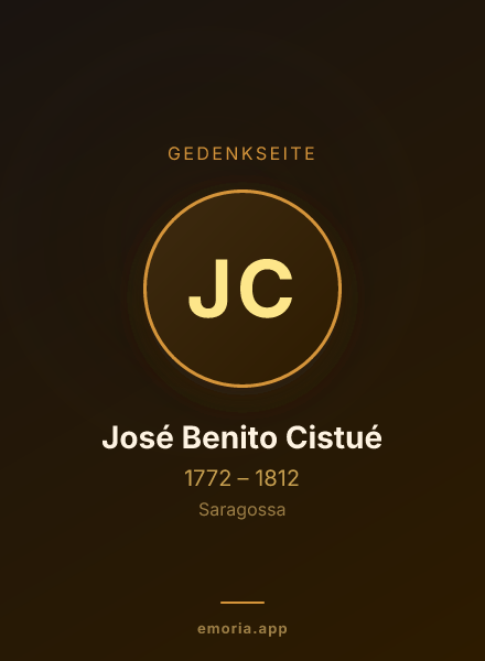 Gedenkportrait von José Benito Cistué
