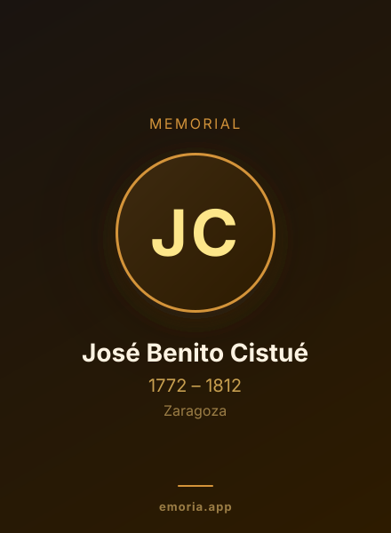 Memorial portrait of José Benito Cistué