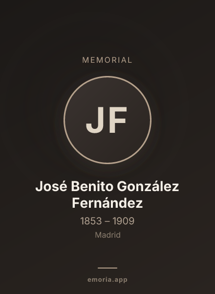 Memorial portrait of José Benito González Fernández