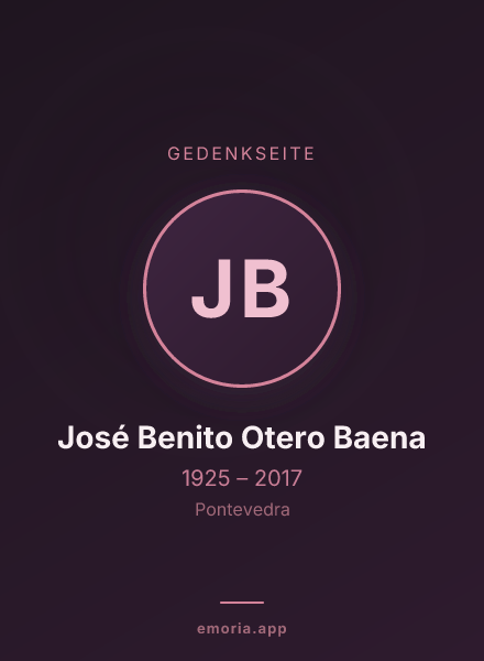 Gedenkportrait von José Benito Otero Baena