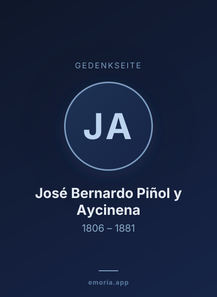 Gedenkportrait von José Bernardo Piñol y Aycinena