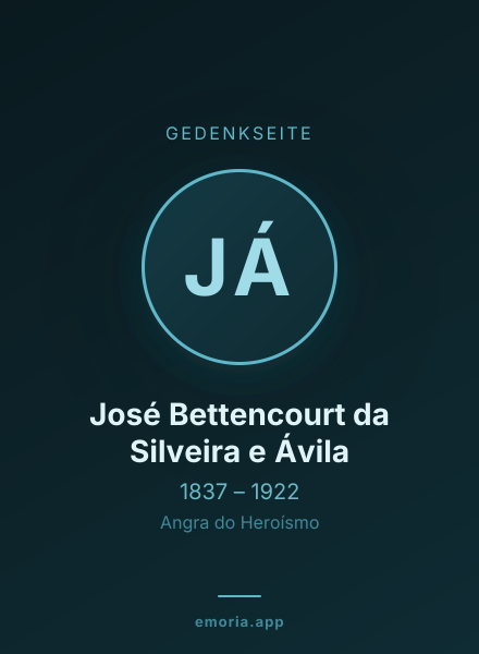 Gedenkportrait von José Bettencourt da Silveira e Ávila
