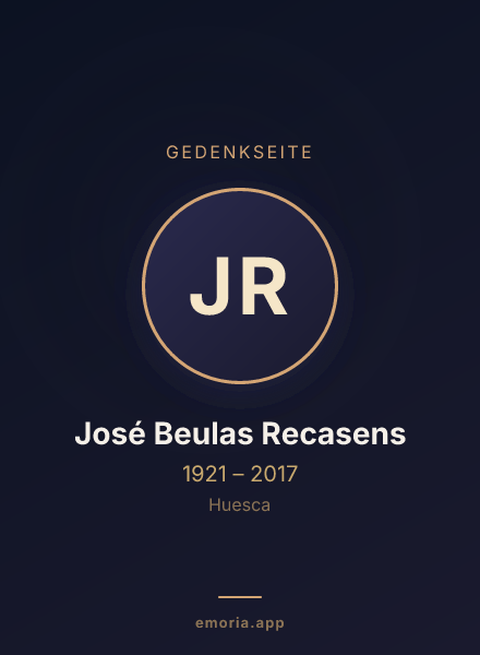 Gedenkportrait von José Beulas Recasens