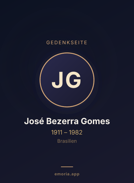Gedenkportrait von José Bezerra Gomes