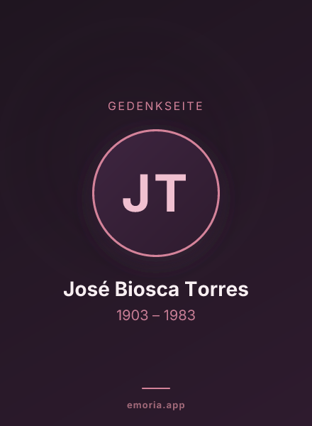Gedenkportrait von José Biosca Torres