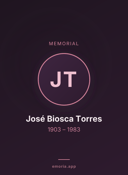 Memorial portrait of José Biosca Torres