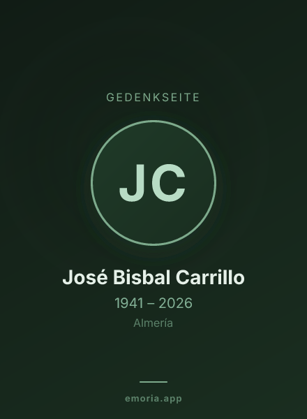 Gedenkportrait von José Bisbal Carrillo