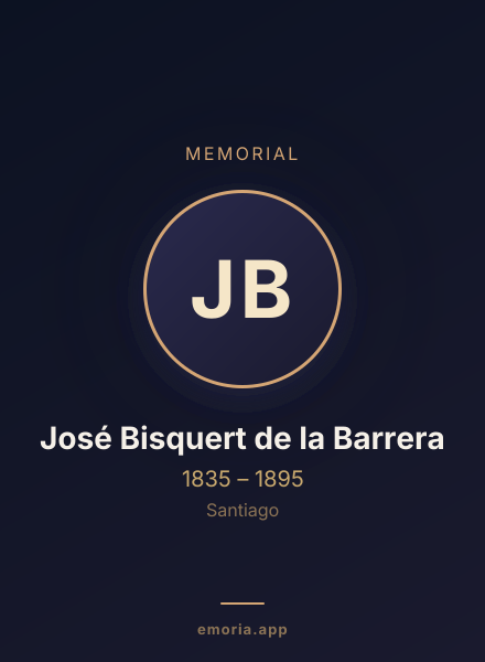 Memorial portrait of José Bisquert de la Barrera