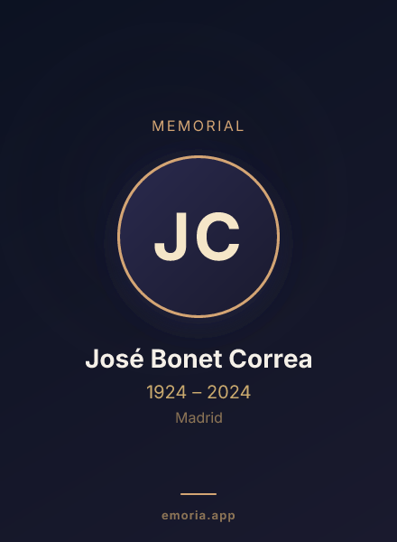 Memorial portrait of José Bonet Correa