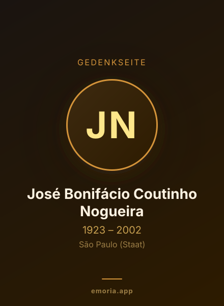 Gedenkportrait von José Bonifácio Coutinho Nogueira