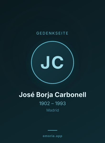 Gedenkportrait von José Borja Carbonell