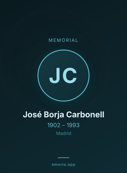 Memorial portrait of José Borja Carbonell