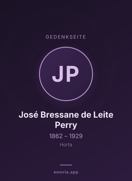 Gedenkportrait von José Bressane de Leite Perry