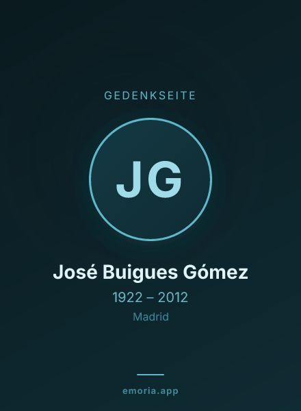 Gedenkportrait von José Buigues Gómez