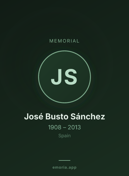 Memorial portrait of José Busto Sánchez