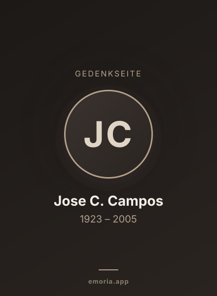 Gedenkportrait von Jose C. Campos