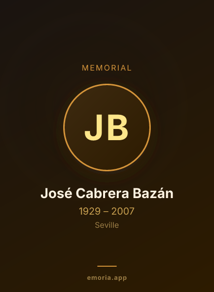 Memorial portrait of José Cabrera Bazán