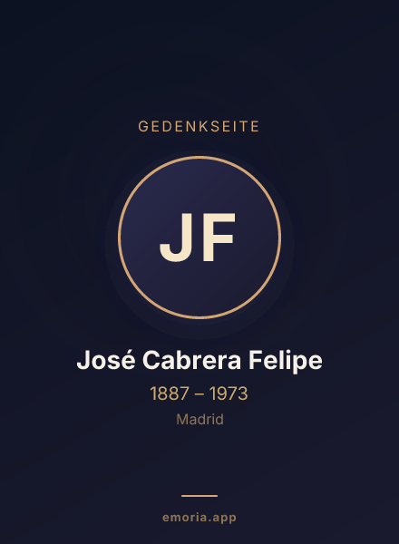 Gedenkportrait von José Cabrera Felipe