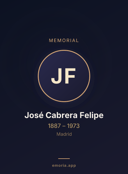 Memorial portrait of José Cabrera Felipe