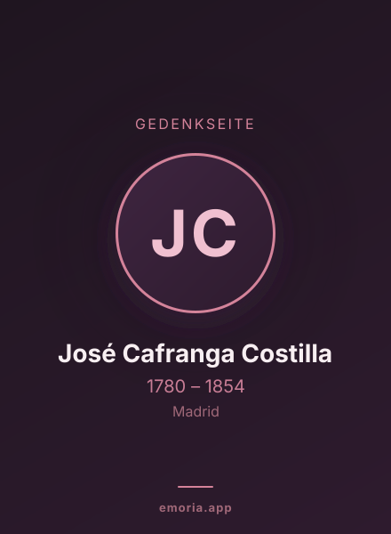 Gedenkportrait von José Cafranga Costilla
