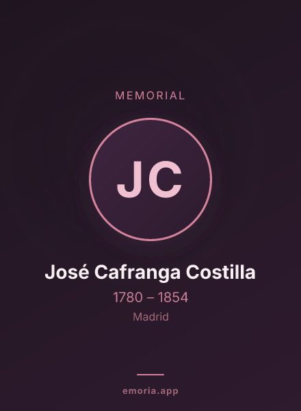 Memorial portrait of José Cafranga Costilla