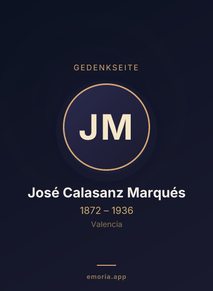 Gedenkportrait von José Calasanz Marqués