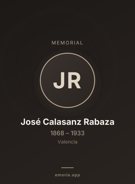 Memorial portrait of José Calasanz Rabaza