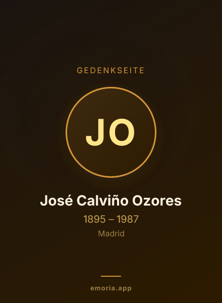 Gedenkportrait von José Calviño Ozores