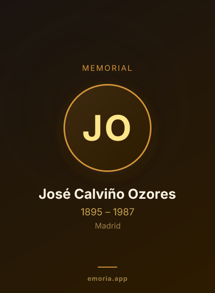 Memorial portrait of José Calviño Ozores